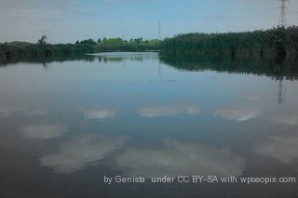 A leachate lagoon Image of a leachate lagoon