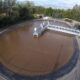 Leachate treatment plant refurbishment view.