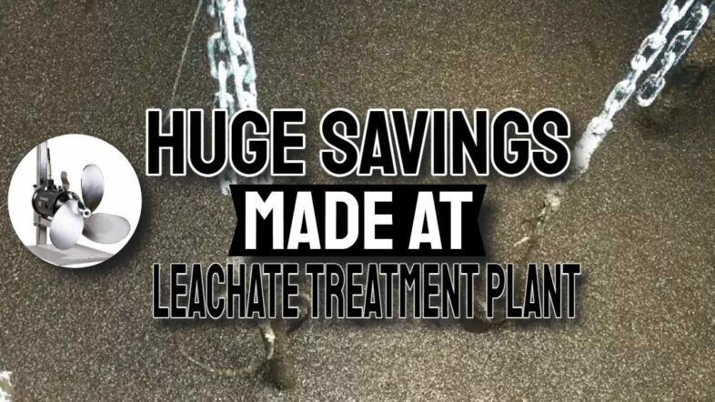 Image with text: "Huge Savings at Leachate Treatment Plant".