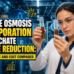 Featured image with text for article about Reverse Osmosis vs Evaporation for Leachate Volume Reduction.