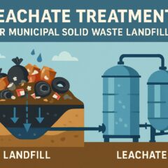 Leachate Treatment featured image showing text and chemical versus biological leachate treatment.