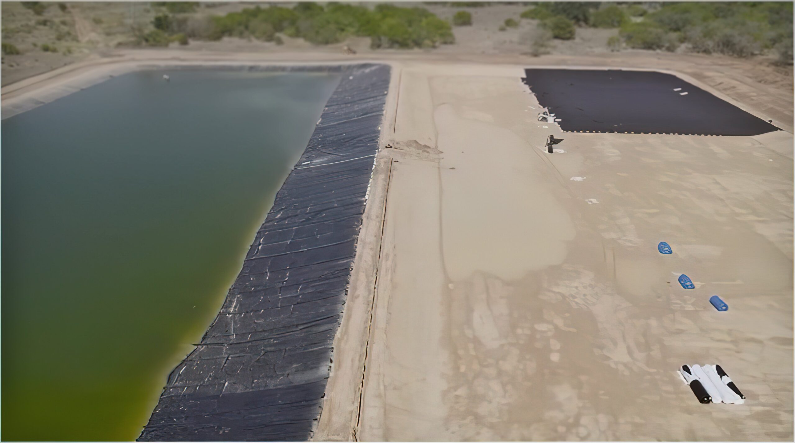 Schematic shows leachate evaporation for Leachate Volume Reduction.